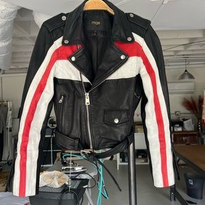 Maje leather biker jacket